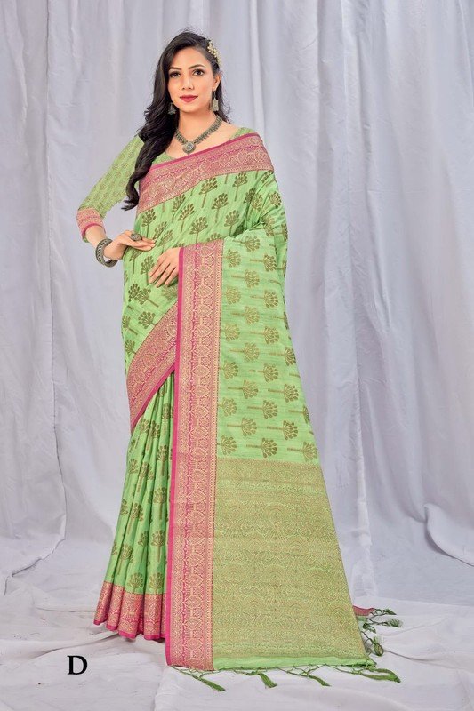 Rashmi Prints Sahi Libas-24 Rp-Sl24-D Green Cotton Silk Saree