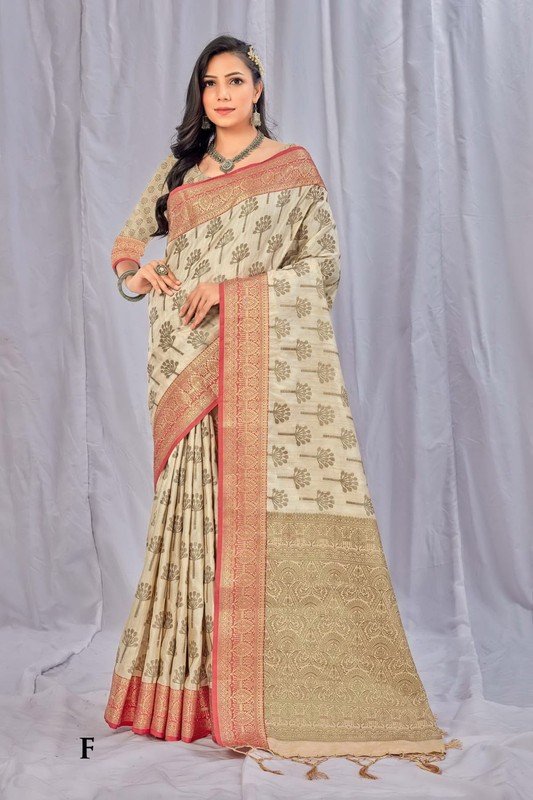 Rashmi Prints Sahi Libas-24 Rp-Sl24-F Cream Cotton Silk Saree