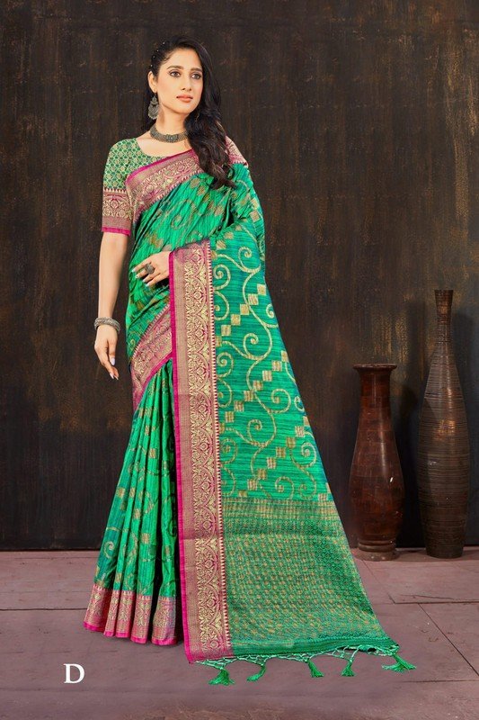 Rashmi Prints Sahi Libas-27 Rp-Sl27-D Green Cotton Silk Saree