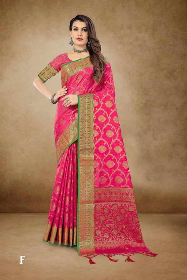 Rashmi Prints Sahi Libas-29 Rp-Sl29-F Pink Cotton Silk Saree