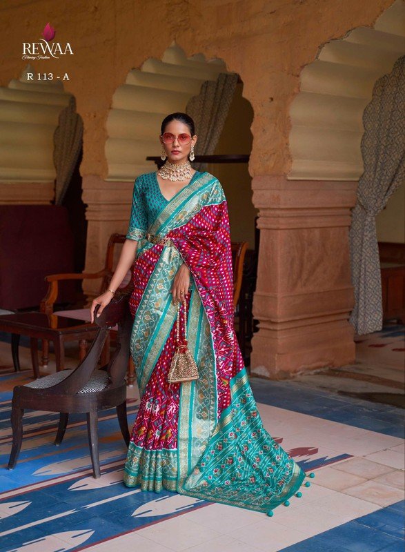 Rewaa Gouri Rw013-A Multicolor Silk Saree