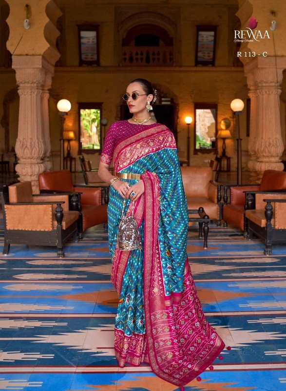 Rewaa Gouri Rw013-C Multicolor Silk Saree