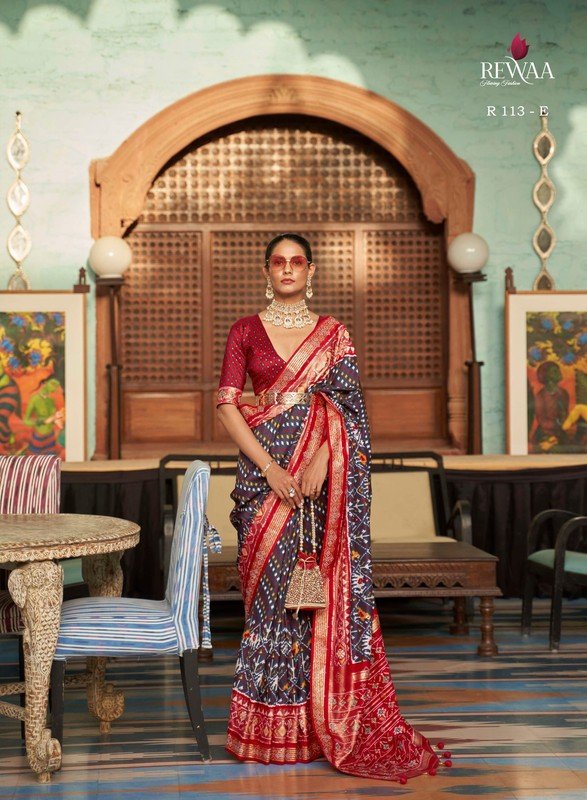 Rewaa Gouri Rw013-E Multicolor Silk Saree