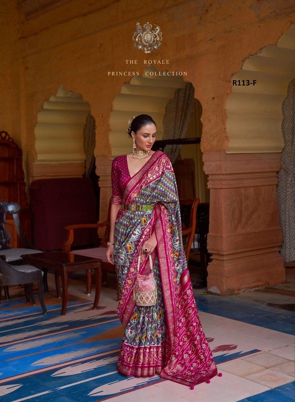 Rewaa Gouri Rw013-F Multicolor Silk Saree