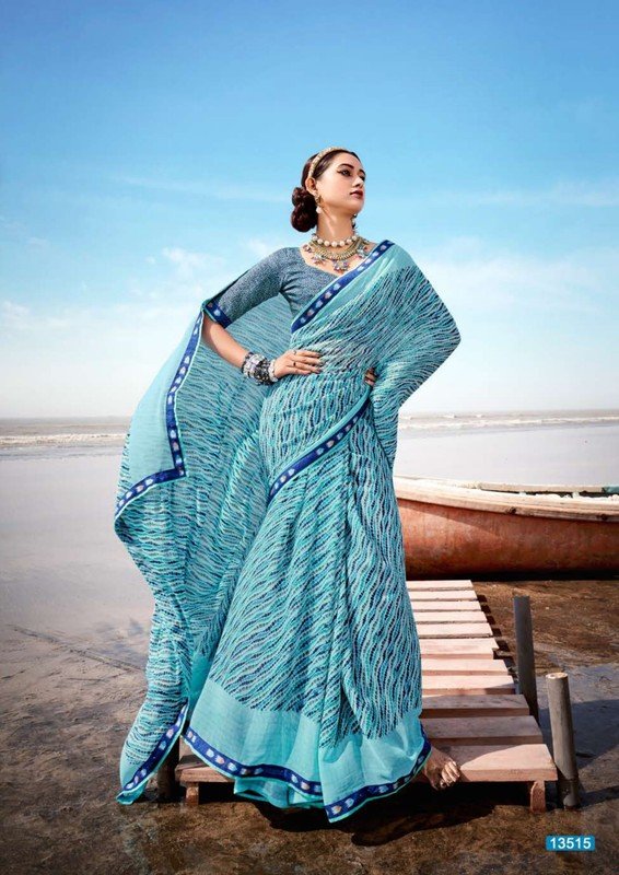 Riddhi Sarees Aisha Vol-2 Rs03515 Blue Georgette Saree