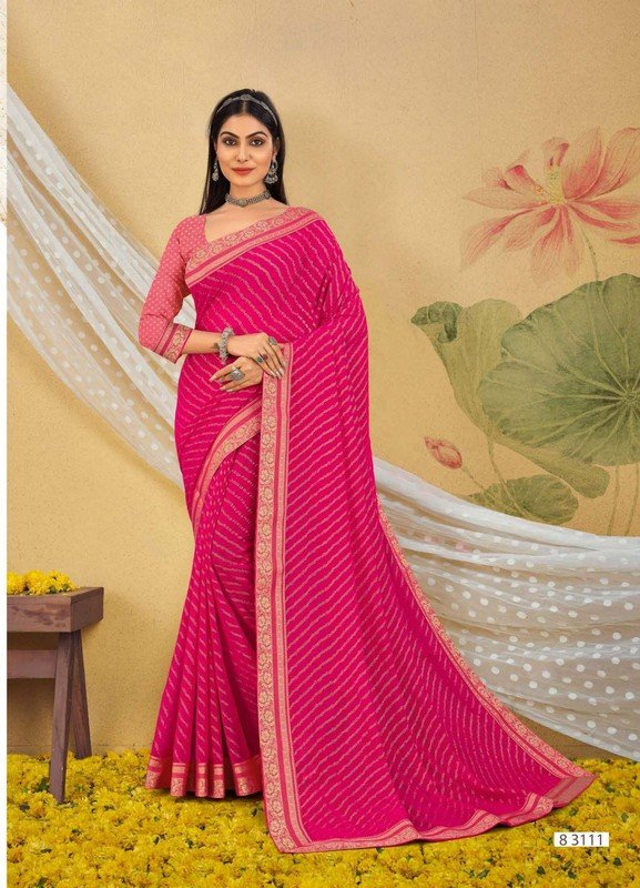 Riddhi Sarees Sangini Vol-2 Rs-83111 Pink Georgette Saree