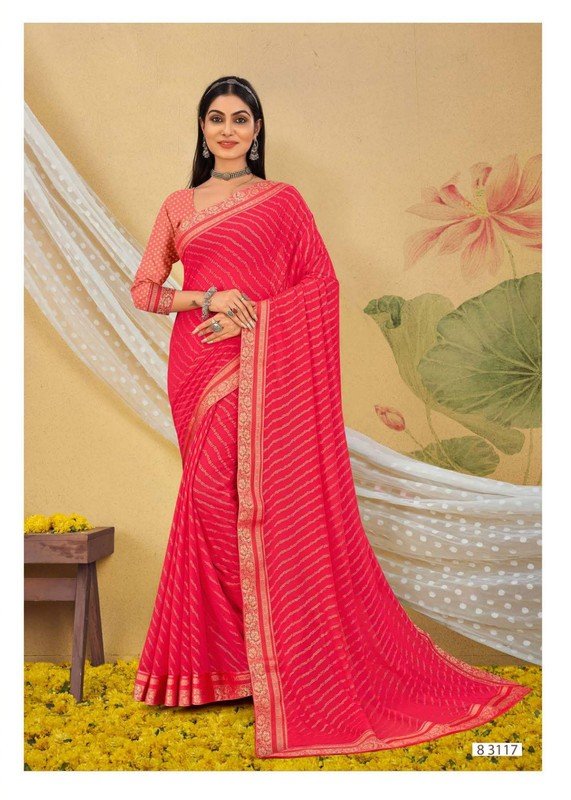 Riddhi Sarees Sangini Vol-2 Rs-83117 Pink Georgette Saree