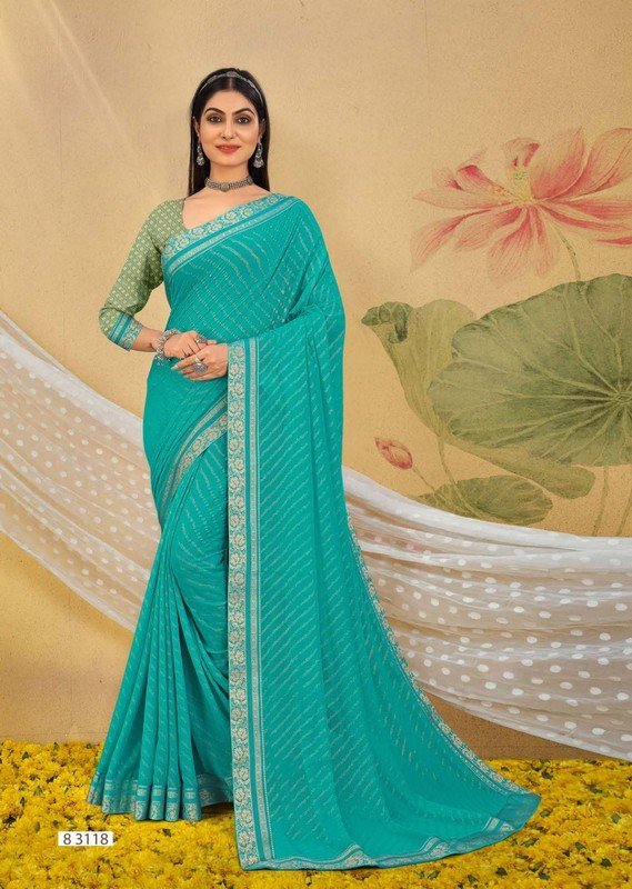 Riddhi Sarees Sangini Vol-2 Rs-83118 Blue Georgette Saree