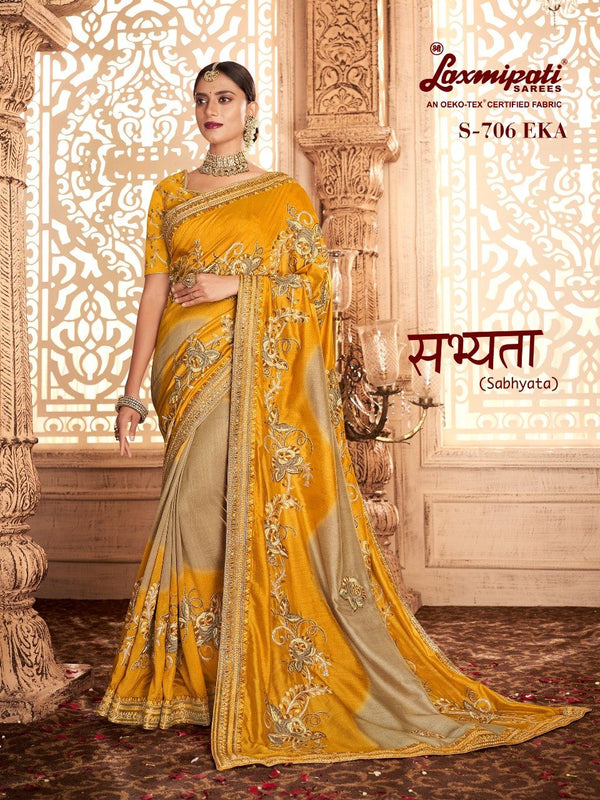 Laxmipati Sabhyata S-706 Multicolor Raw Silk Saree