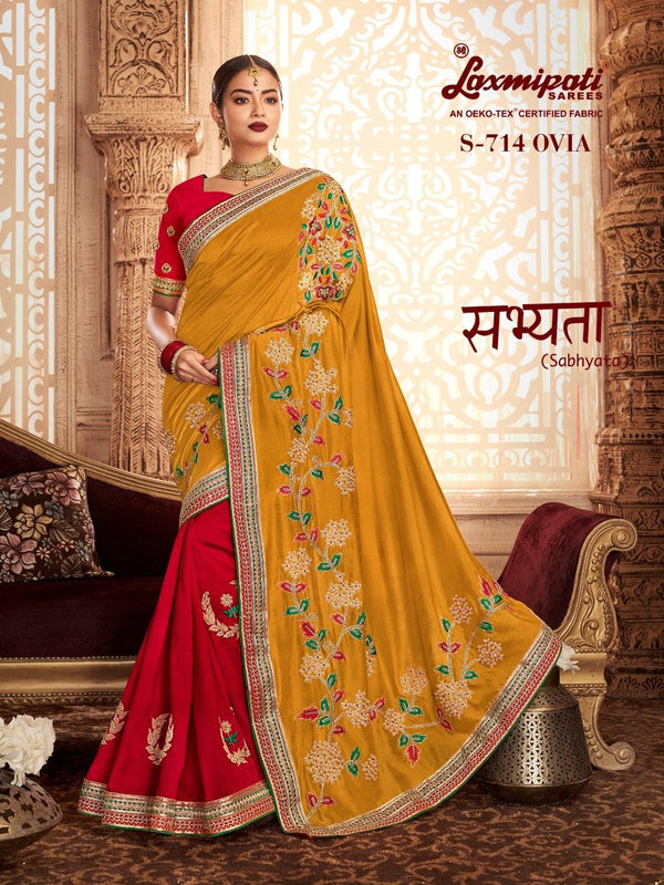 Laxmipati Sabhyata S-714 Multicolor Raw Silk Saree