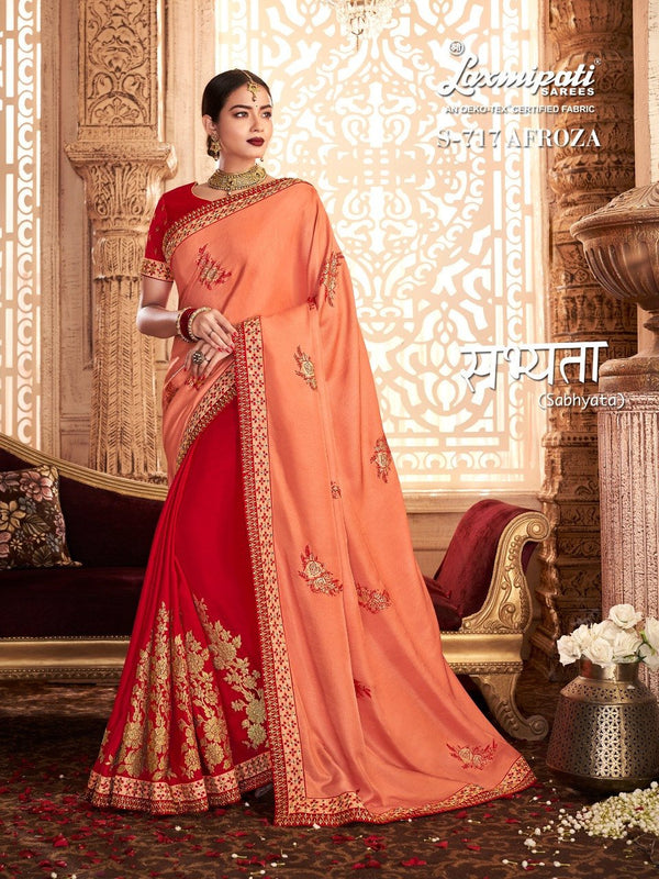 Laxmipati Sabhyata S-717 Multicolor Raw Silk Saree