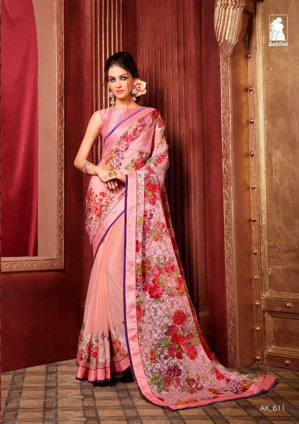 Sahiba Sahiba Collection S611 Multicolor Unique Fancy Fabric Saree