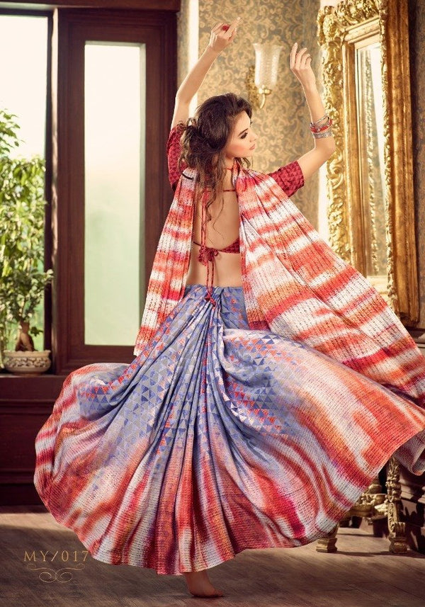 Sahiba Sahiba Collection Smy17 Multicolor Unique Fancy Fabric Saree