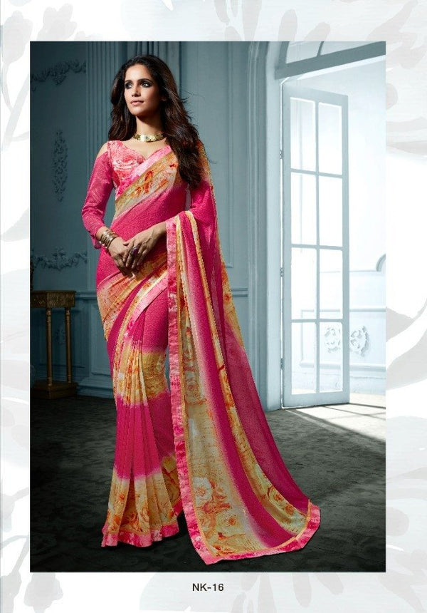 Sahiba Sahiba Collection Snk16 Pink Unique Fancy Fabric Saree