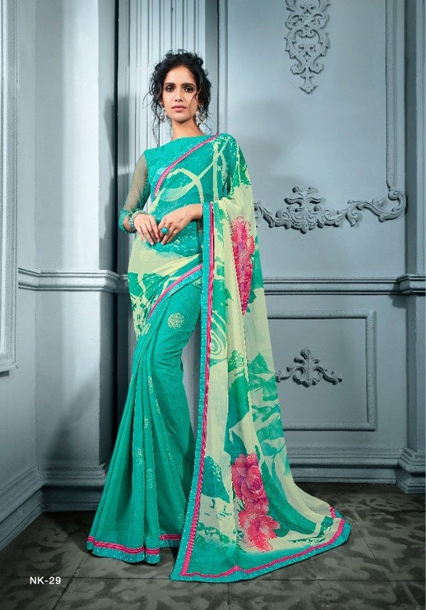 Sahiba Sahiba Collection Snk29 Blue Unique Fancy Fabric Saree