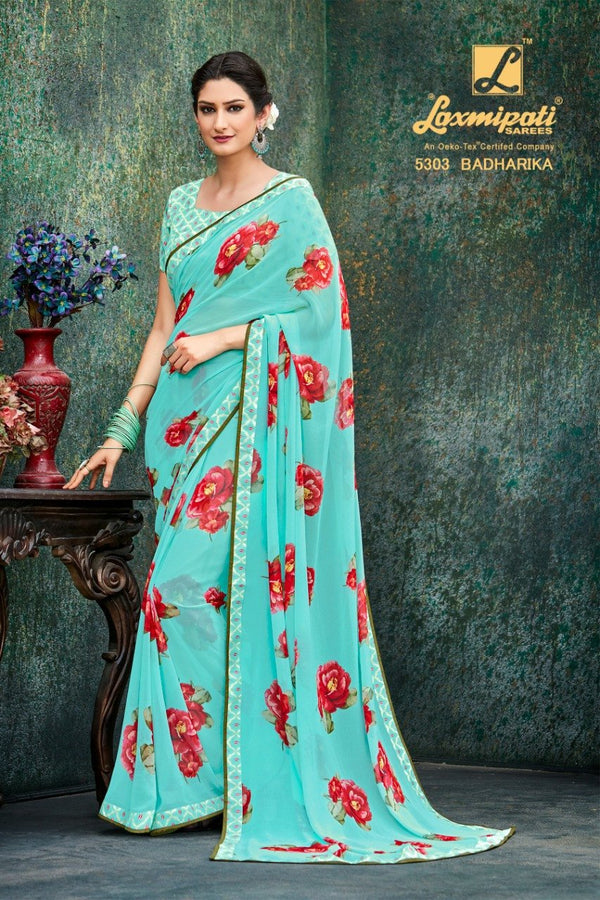 Laxmipati Sannari 5303 Blue Georgette Saree