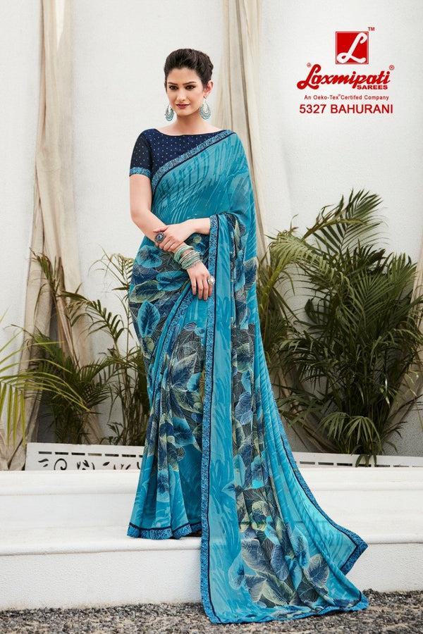 Laxmipati Sanovar 5327 Blue Georgette Saree