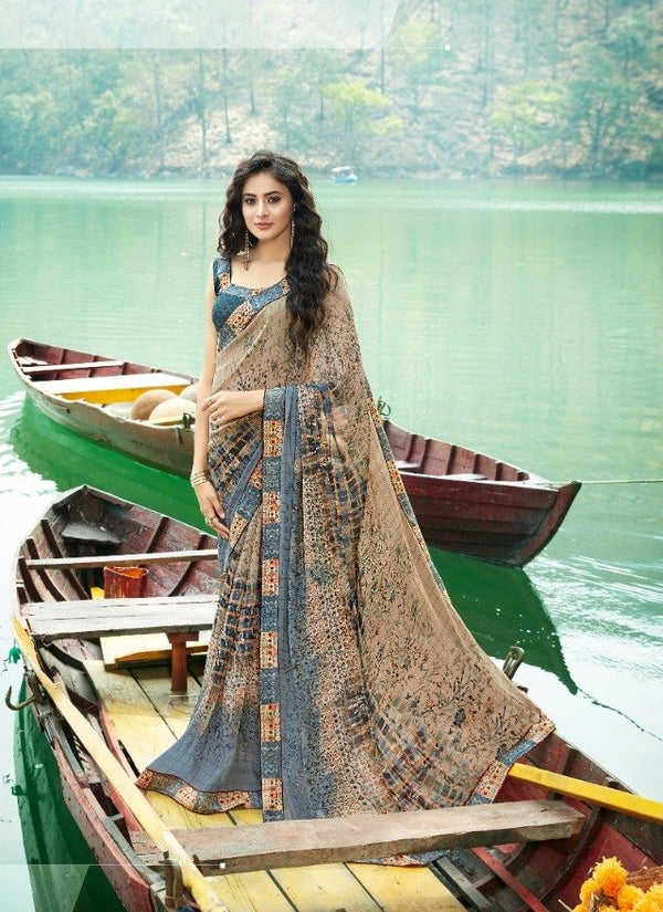 Sanskar Sanskar Chal Jhoothi Stp-20709 Multicolor Georgette Saree