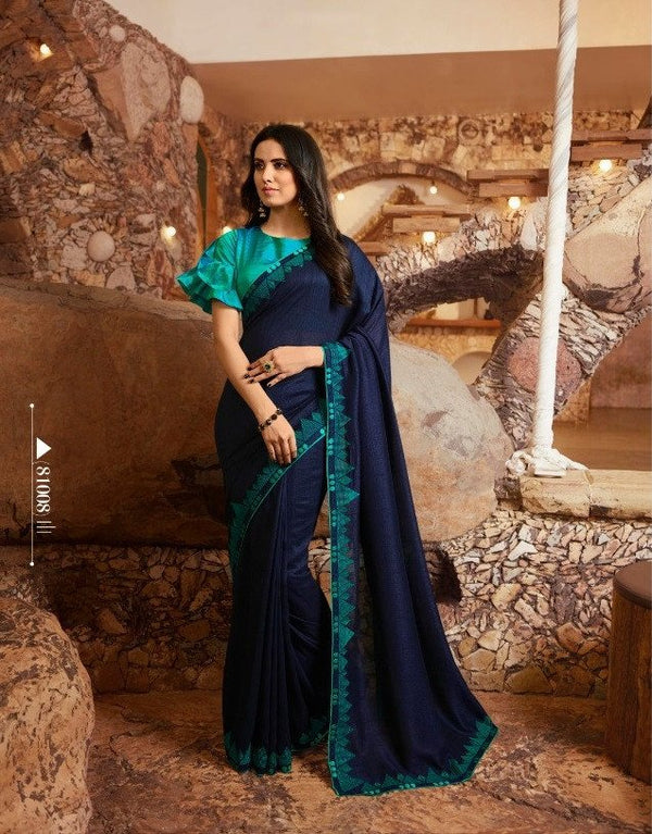 Sanskar Sanskar Fashion Store Stp-81008 Blue Unique Fancy Fabric Saree