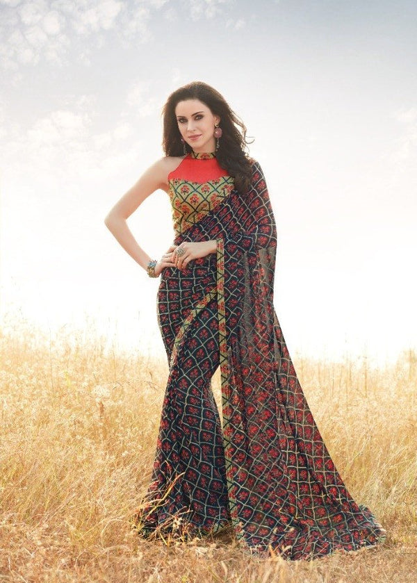 Sanskar Sanskar Ramya Stp-30508 Multicolor Georgette Saree