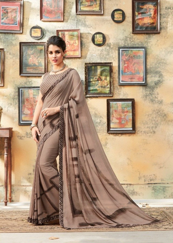 Sanskar Sanskar Signature Stp-12006 Grey Georgette Saree