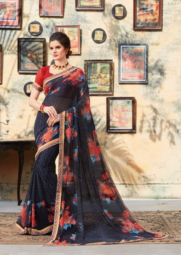 Sanskar Sanskar Signature Stp-12008 Multicolor Georgette Saree