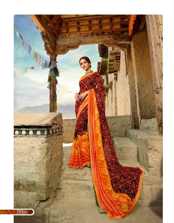 Sanskar Sanskar Suhane Pal Stp-25981 Multicolor Georgette Saree