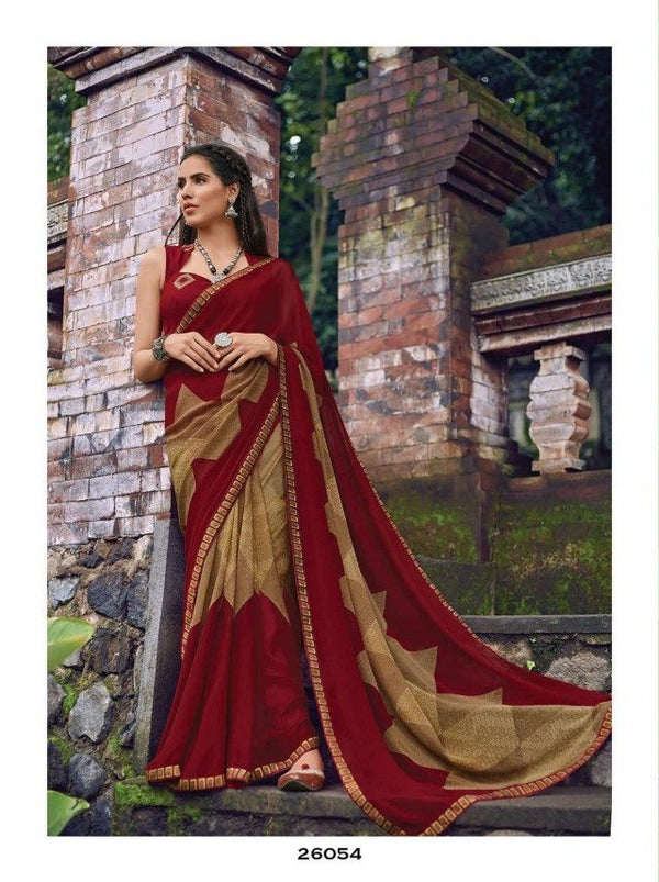 Sanskar Sanskar Suhane Pal Stp-26054 Multicolor Georgette Saree