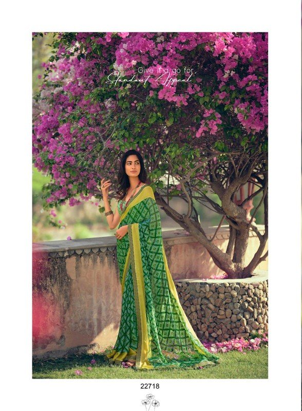 Sanskar Rahi Stp-22718 Green Brasso Saree