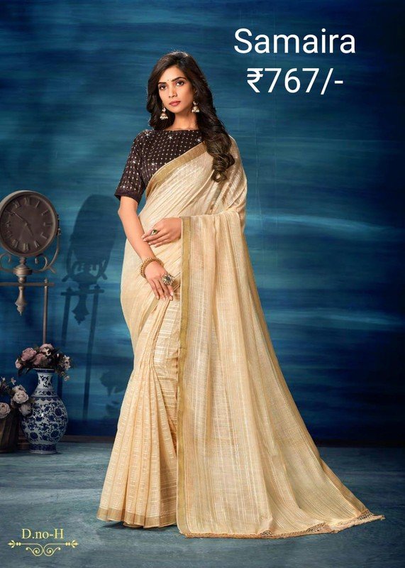 Satvachan Samaira-H Cream Cotton Silk Saree