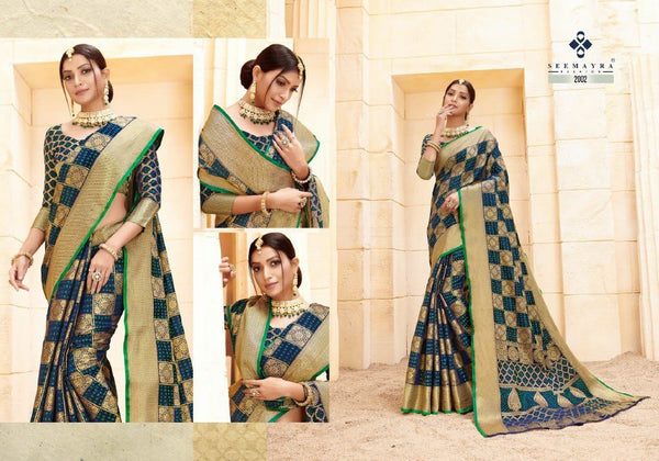 Seemayra Fashion Royal Jodha Sf-Rj2002 Yellow Cotton Silk Saree