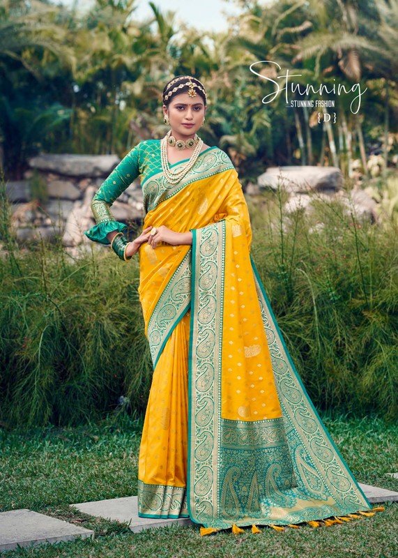 Shangrila Komal Silk-D Yellow Silk Saree