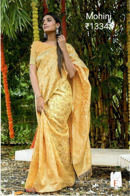 Shangrila Mohini-E Yellow Cotton Saree