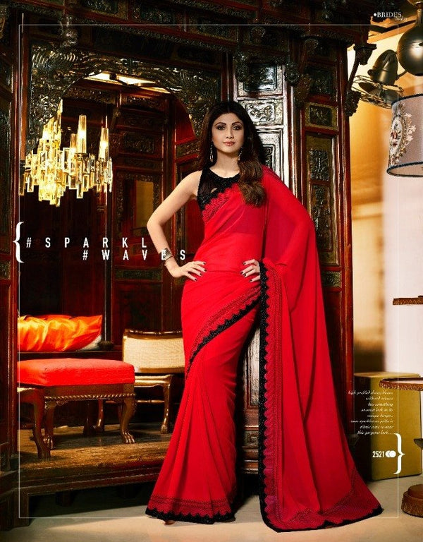 Sanskar Shilpa-1 Stp-2521 Red Unique Fancy Fabric Saree