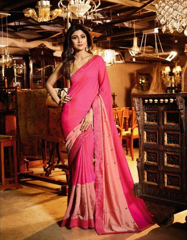 Sanskar Shilpa-3 Stp-2539 Pink Unique Fancy Fabric Saree