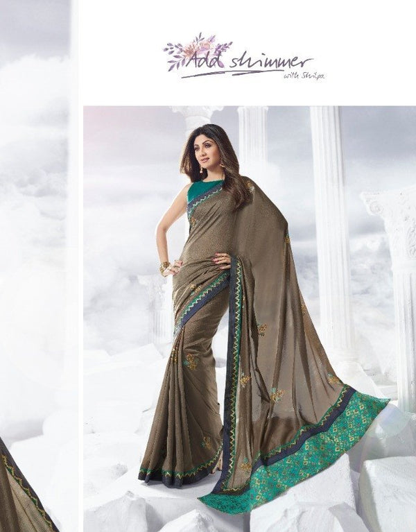 Sanskar Shilpa-6 Stp-2568 Grey Unique Fancy Fabric Saree