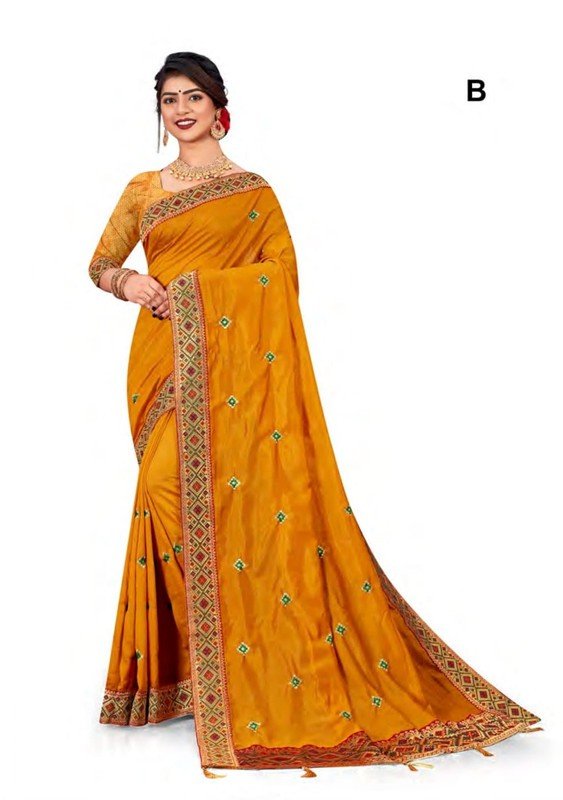 Shravya Dhanlaxmi-B Yellow Silk Saree