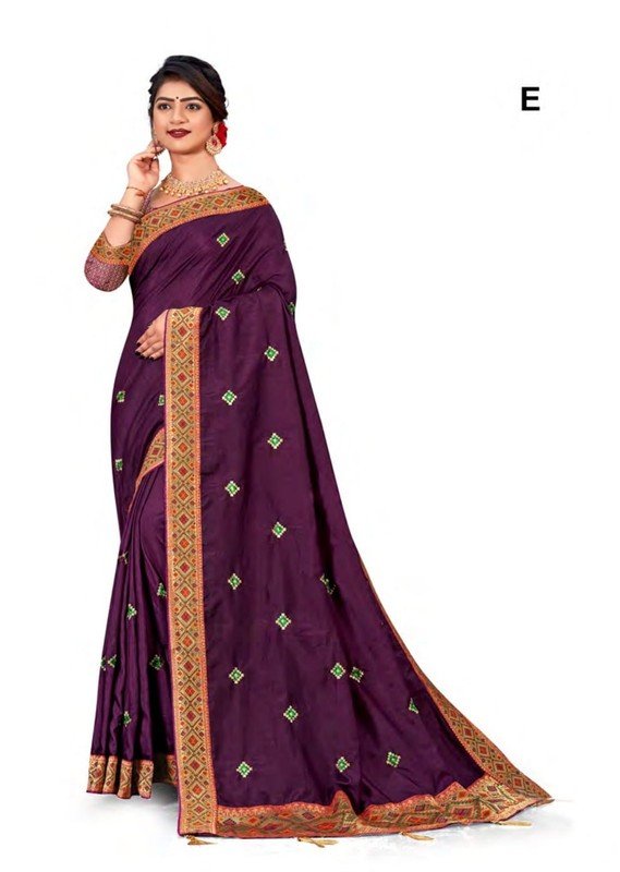 Shravya Dhanlaxmi-E Purple Silk Saree