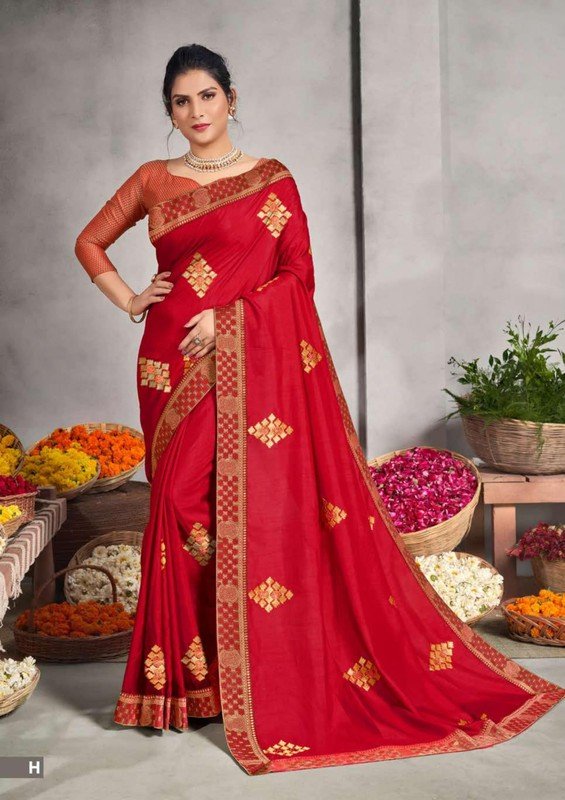 Shravya Heritage-H Red Silk Saree