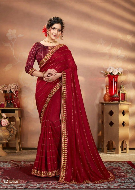 Shravya Neel Pari-H Red Silk Saree