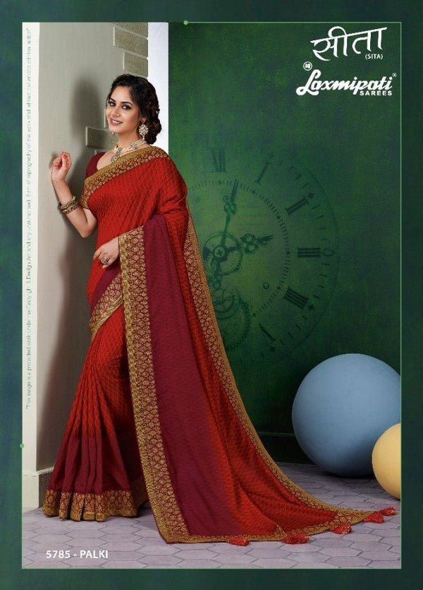 Laxmipati Sita 5785 Multicolor Chiffon Silk Saree