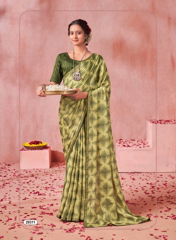 Subhash Arusha Sb-29311 Green Georgette Saree