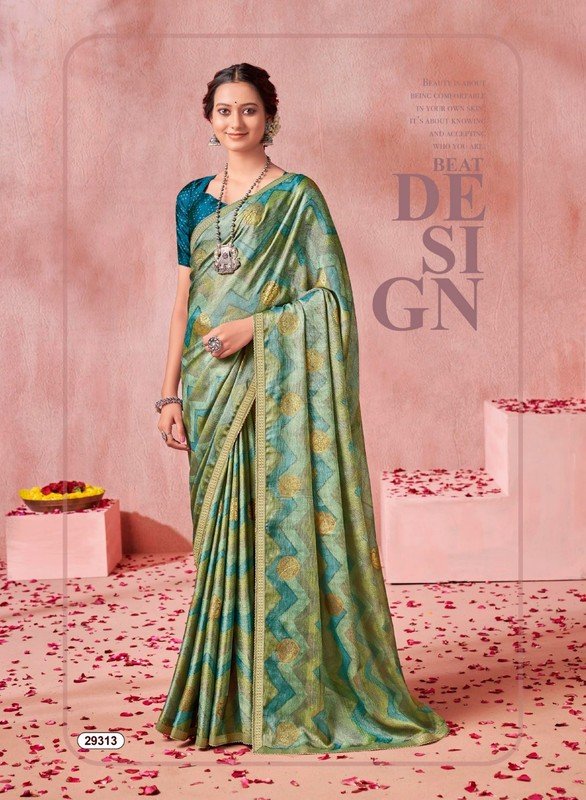 Subhash Arusha Sb-29313 Green Georgette Saree