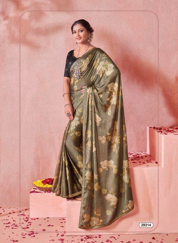 Subhash Arusha Sb-29314 Green Georgette Saree