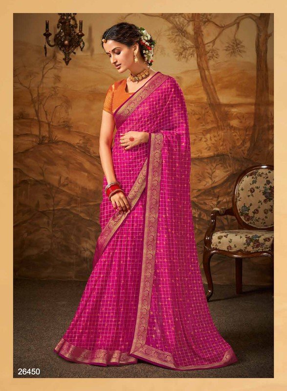 Subhash Bandhani-3 Sb-26450 Pink Chiffon Saree