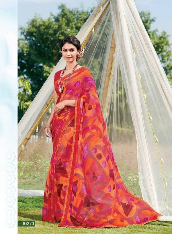 Subhash Hit Collection Sb-10273 Multicolor Georgette Saree