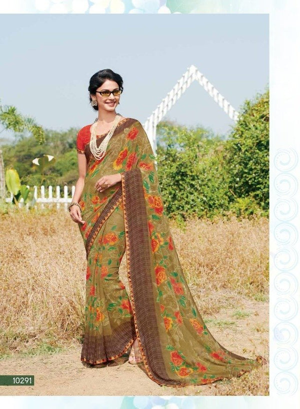 Subhash Hit Collection Sb-10291 Multicolor Georgette Saree