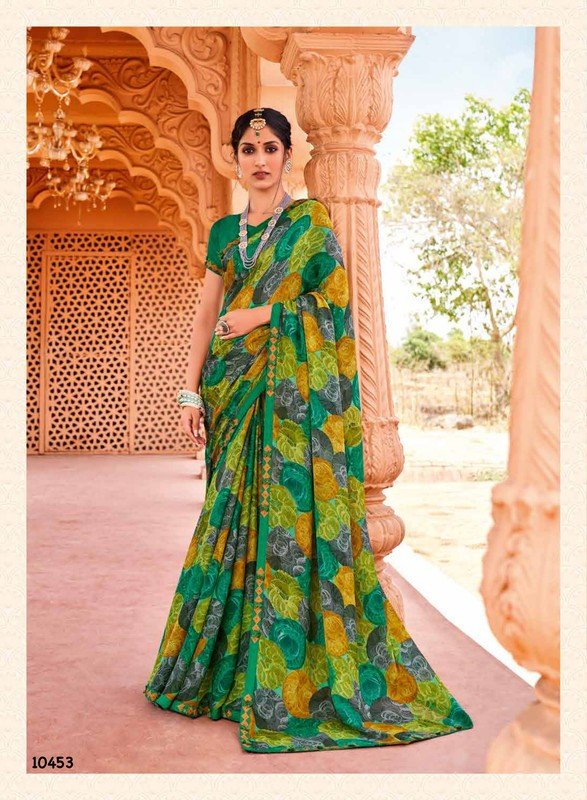 Subhash Gauri-4 Sb-10453 Multicolor Chiffon Saree