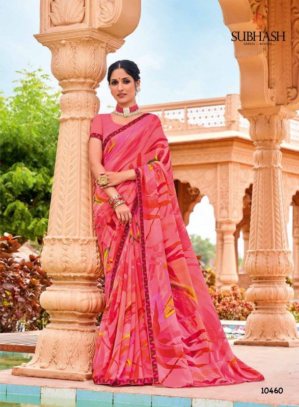 Subhash Gauri-4 Sb-10460 Pink Georgette Saree