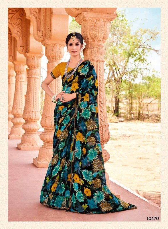 Subhash Gauri-4 Sb-10470 Multicolor Georgette Saree